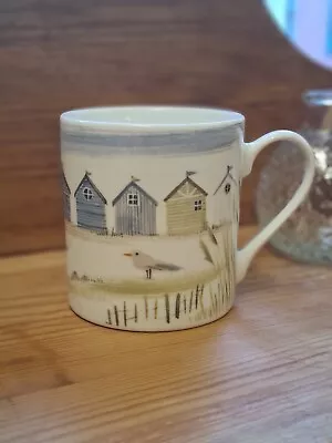 Gisela Graham Harbour/Beach Pattern New Bone China White Mug In Grey Gift Box X1 • £10