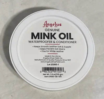 Angelus Genuine Mink Oil Paste Leather Conditioner 991-08 -105.  USA 7.6 Oz • $11.90