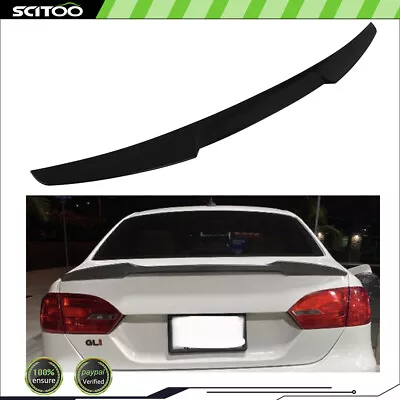 $67.99 • Buy Fits Volkswagen VW Jetta 2012-2018 Glossy Black Spoiler Wing