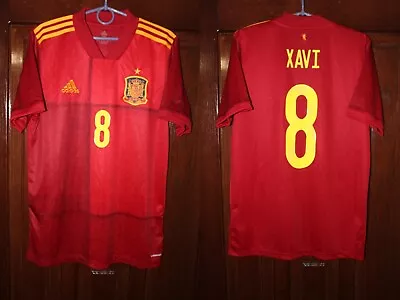 Spain España 2020 2021 Xavi Home Euro Soccer Adidas Shirt Jersey Size M • $59.99