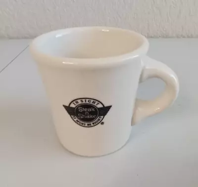 STEAK N SHAKE Restaurant  In Sight It Must Be Right  Heavy Coffee Cup Mug ~ Used • $10