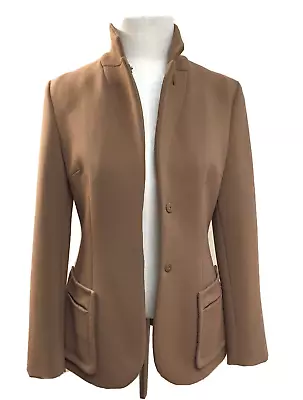 MARNI Wheat-Brown Wool-Blend Fitted Jacket Blazer Sz4 • $300