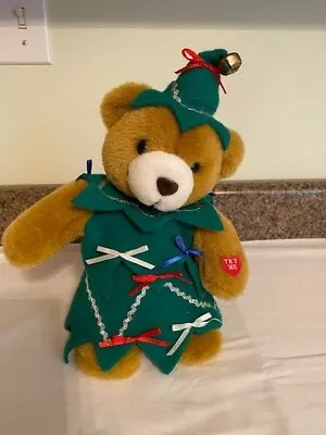 Musical Christmas Teddy With Tree Outfit Dances To Music And The Bells Jingle • $62.99