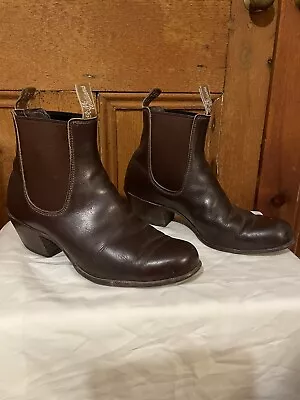 Vintage RM Williams Men’s Cuban Heel Dark Brown Leather Boots 9.5 G Wide • $275