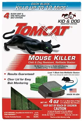 Tomcat Mouse Killer Child & Dog Resistant Refillable Station • $16.08