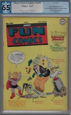 More Fun Comics  #109 -pgx 6.5   -1946  Dc Comic-genius Jones • $249