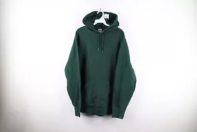 J Crew Sportswear Mens XL Faded Blank Heavyweight Hoodie Sweatshirt Hunter Green • $59.96