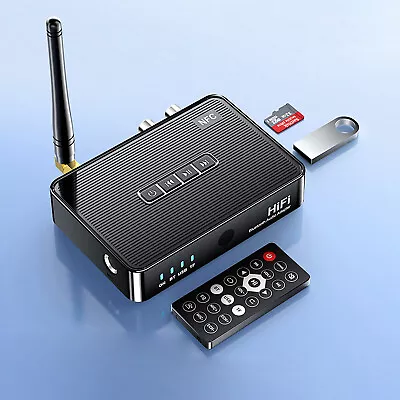 2.4Ghz Bluetooth 5.1 Receiver Wireless NFC To RCA Stereo Audio Amplifier Adapter • £22.81