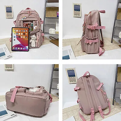 Large Capacity Backpack School Bag Laptop Girls Travel Bag With Pin • $23.77
