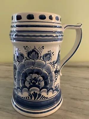Blue Delft Stein Made In Holland By Pottery Pyramid Hand Painted • $20