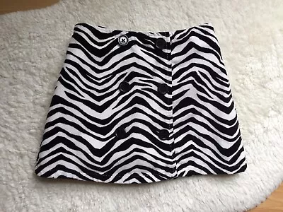 Gymboree Girls Size 5 Zebra White Black Skirt Skort • $8.69