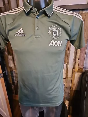 Adidas Manchester United 2017-18 Official XL Men's Polo Shirt Size Small EXCON • £12.50