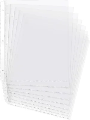 10 Pcs Top Loading Staples Clear Sheet Page Protectors 8.5 X 11 Letter Size • $3.99