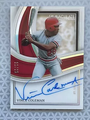 2023 Vince Coleman Panini Immaculate Shadowbox Signatures #’d /25 #SS-VC Auto • $49.99