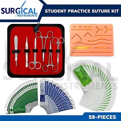 59 Piece Practice Suture Kit Set For Medical And Veterinary Student Training • $28.70