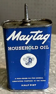 Old Maytag Half Pint 8 Oz Household Handy Oil Tin Can Lead Spout 25 Cents Nice • $60