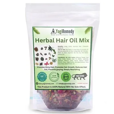 Herbal Hair Oil Mix 21 Essential Vital Herbs For Long Thick And Hair Growth • £12.82