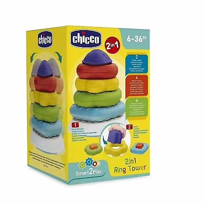 Chicco Ring Tower 2 In 1 Babies Toddlers 6-36 Months Brand New Smart2Play • £12.49