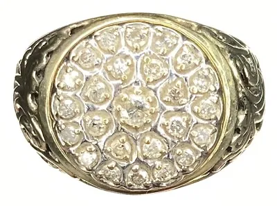 Men's Diamond Cluster Ring 26 Diamonds .82 Carat T.W. 10K Yellow Gol (PD5020542) • $629.99