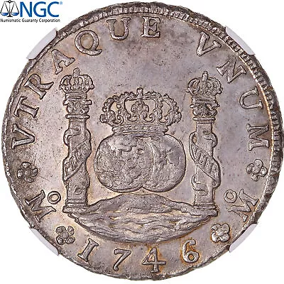 [#1067470] Coin Mexico Philip V 8 Reales 1746 Mexico City NGC MS63 MS(63 • $15658.50