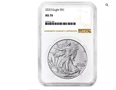 2023 $1 American Silver Eagle NGC MS70 Brown Label • $44