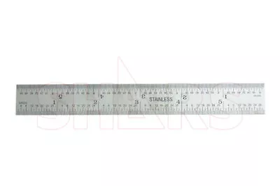 SHARS 6 X 3/4  Rigid Ruler / Rule Steel 8ths- 64ths Precision Machinist 4R 1} • $5.40