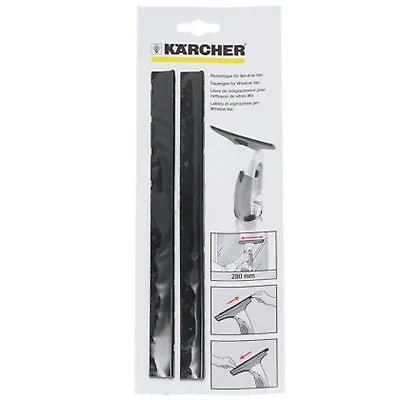 KARCHER WV51 WV52 WV55 WV60 WV70 Window Vacuum Rubber Lip Vac Blades 280mm X 2 • £18.60