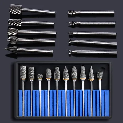 10pcs Rotary Burrs Rotary Bit Rasp File Milling Cutter For Wood Metal Marbl Set  • £8.54