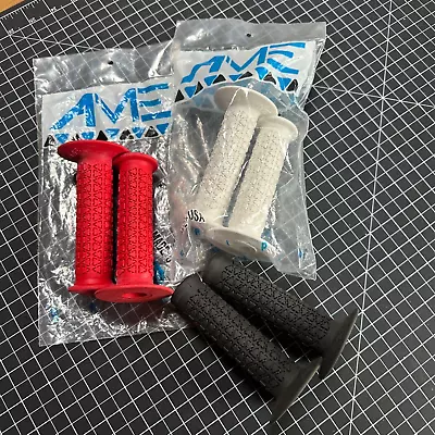 AME BMX Bike Grips - Red Black & White - With 2 Bags (1 Unopened) • $40