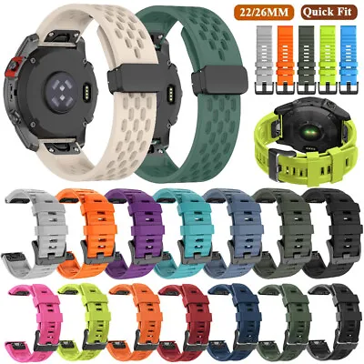 For Garmin Fenix 7 7X Epix 2nd 6/6X Pro 5/5X Quick Fit Silicone Watch Strap Band • $13.89