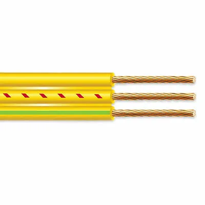 100' 12/2 Flat Yellow Submersible Cable With Ground Well Pump Wire 600V • $135