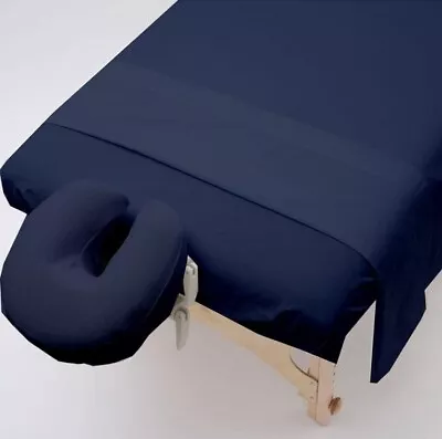 Massage Table Sheet Set-microfiber 3 Piece Massage Ultra Light (Navy) • $21.99