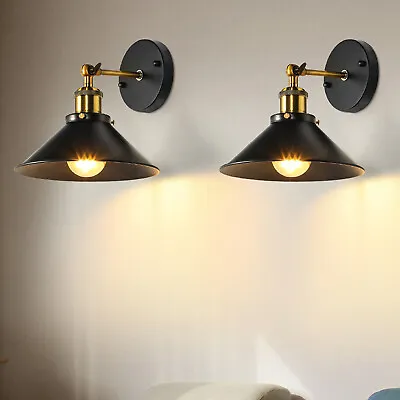 2pcs Vintage Industrial Wall Lights Antique Bare Fitting Wall Lamp Sconces Pair • £22.90