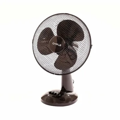 NEW! 12  3 Speed Oscillating Black Electric Desk Home Office Fan • £16.99