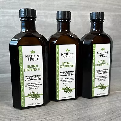 3 X 150ml Nature Spell Rosemary Oil For Hair Growth Dry Damaged Hair & Skin • £22.95