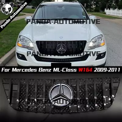 LED Black GT Style Grille For Benz ML-Class W164 2009-2011 ML280 ML350 ML550 • $179