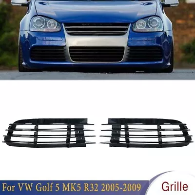 $68.80 • Buy Pair Front Bumper Fog Light Grille Cover Frame For VW Golf 5 MK5 R32 2005-2009