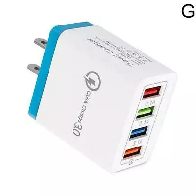 4 Multi-Port Fast Quick Charge 3.0 Wall Charger USB Adapter Plug US Hub B9A4 • $2.77