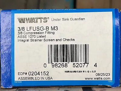 Watts Thermostatic Mixing Valve Brass  LFUSG-B M3 3/8 Compression • $60.95