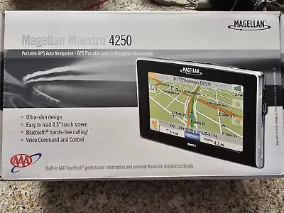 Magellan Maestro 4250 Car Set GPS 4.3  LCD AAA TTS Bluetooth USA CANADA PR MAPS • $87.50