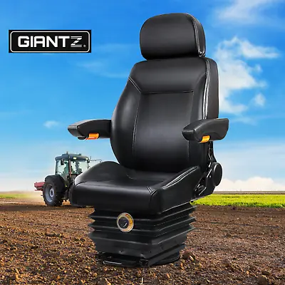 $393.78 • Buy Giantz Adjustbale Tractor Seat With Suspension - Black Universal Backrest Chair
