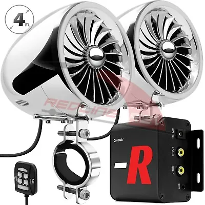 Waterproof Bluetooth Motorcycle Stereo Speaker Amplifier System MP3 FM Radio AUX • $85.63