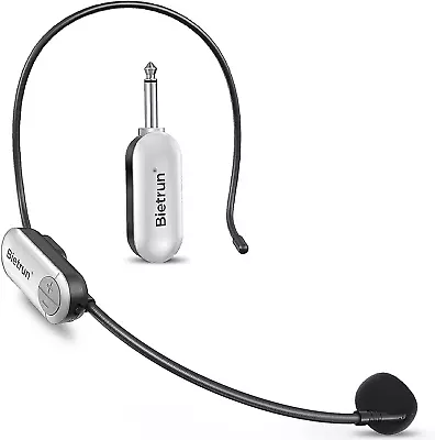 UHF Wireless Microphone Headset 165Ft Range Working Time 6H White • $47.99