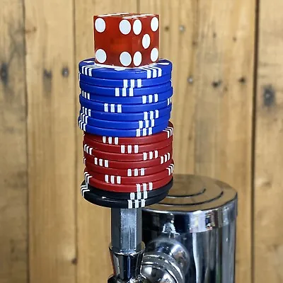 Casino Chips Mini Beer Keg TAP HANDLE Gambling Poker Die Dice Las Vegas Short • $39.99