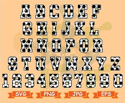 Soccer Font Svg Monogram Font Alphabet Svg Soccer Svg Monogram Alphabet SVG • $4.99