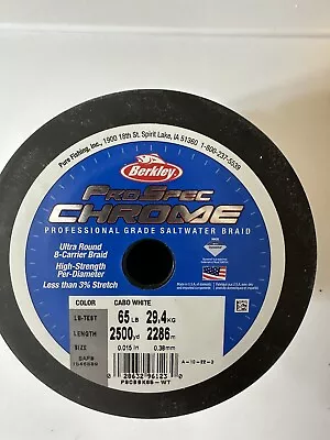 Berkley ProSpec Chrome Premium  Braided Line White 65lb 2500yds. MADE IN USA. • $298.99