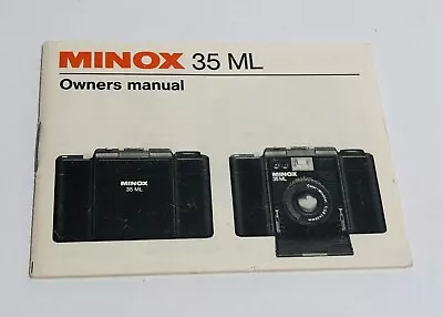 Minox Model 35 ML 35mm Film Camera Owners User Manual Only • $12.88