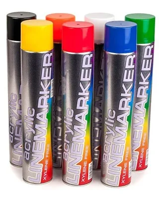 £54.99 • Buy Survey Line Marker Spray Paint 750ml Pack Of 12 Red Blue White Yellow