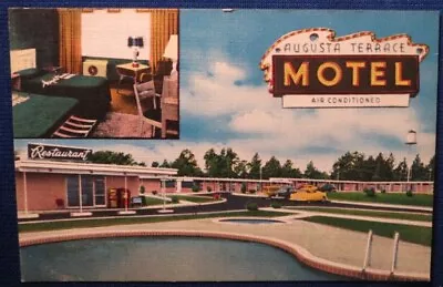 Augusta Terrace Motel Augusta Georgia Postcard GA Hotel • $3