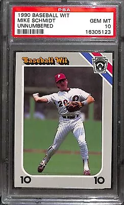 1990 Baseball Wit  Mike Schmidt PSA 10 16305123 • $57.05